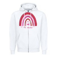 White Valentines Day Rainbow Zipper Hoodie - Bettercallsaul