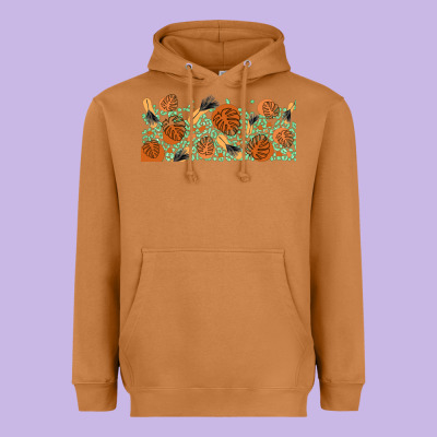 Boho Plant Heavyweight Hoodie Designed By Tumblerdesignbyshophia