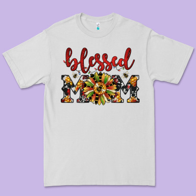 Christmas Blessed Mom Premium Tee Designed By Jahusdesignshop