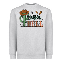 Heather Grey raisin hell cowboy cactus Heavyweight Sweatshirt - MaliasSmallBusiness