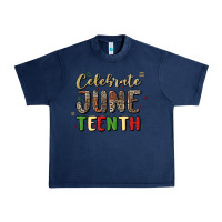 Navy celebrate juneteenth Urban Heavy Tee - MaliasSmallBusiness