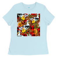 Baby Blue christmas leopard duck Ladies Tee - FaDigitalArtStudio