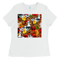 White christmas leopard duck Ladies Tee - FaDigitalArtStudio