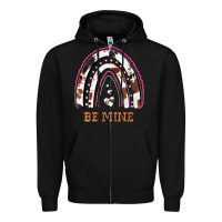 Black Valentines Day Rainbow, Valentines Day Rainbow Cowhide, Zipper Hoodie - Bettercallsaul