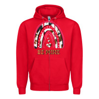 Red Valentines Day Rainbow, Valentines Day Rainbow Cowhide, Zipper Hoodie - Bettercallsaul