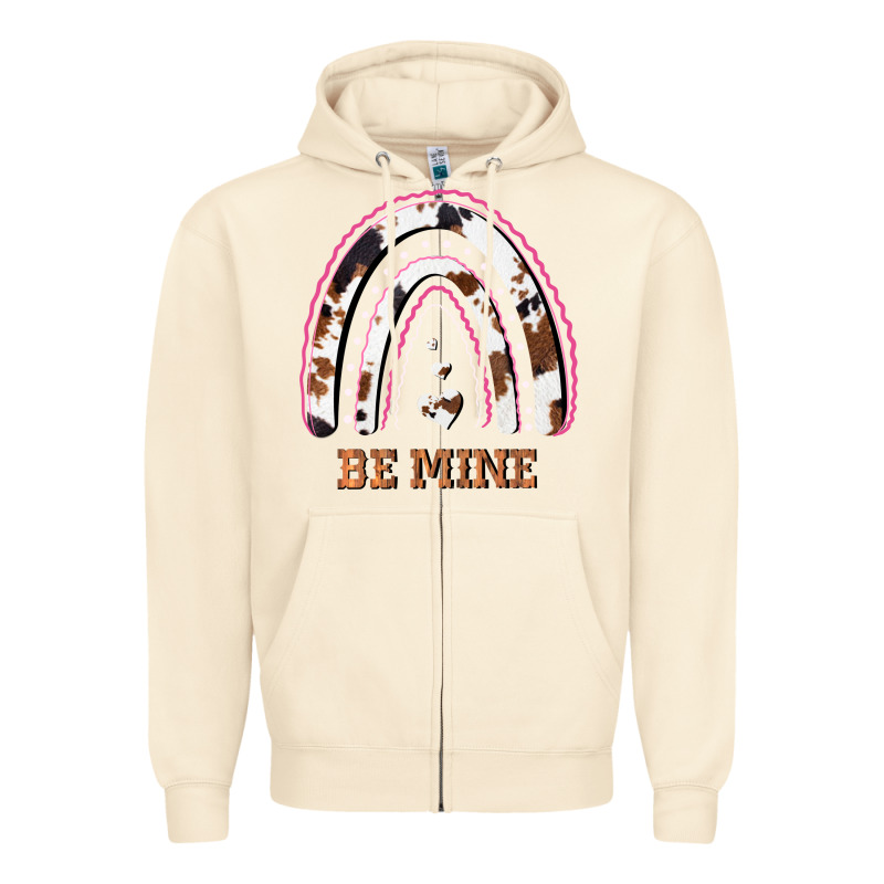 Valentines Day Rainbow, Valentines Day Rainbow Cowhide, Zipper Hoodie by Bettercallsaul | Teevron