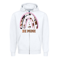 White Valentines Day Rainbow, Valentines Day Rainbow Cowhide, Zipper Hoodie - Bettercallsaul