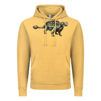 Vintage Mustard Ankylosaurus T-Rex Vintage Hoodie - LillyAllenDesigns