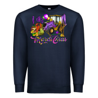 Navy I dig Mardi Gras Premium Sweatshirt - HowdyJamesFarm