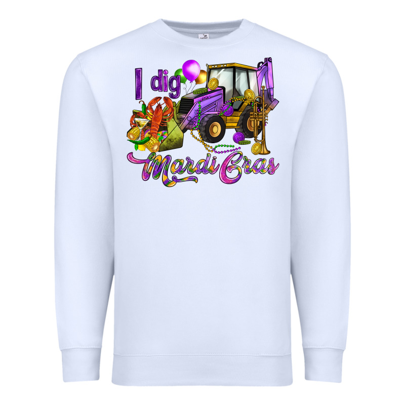 I Dig Mardi Gras Premium Sweatshirt by HowdyJamesFarm | Teevron