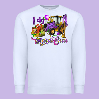 I Dig Mardi Gras Premium Sweatshirt Designed By Howdyjamesfarm