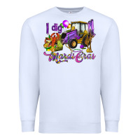 White I dig Mardi Gras Premium Sweatshirt - HowdyJamesFarm