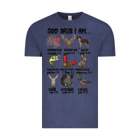 Vintage Denim god says i am hunting Vintage Tee - MaliasSmallBusiness