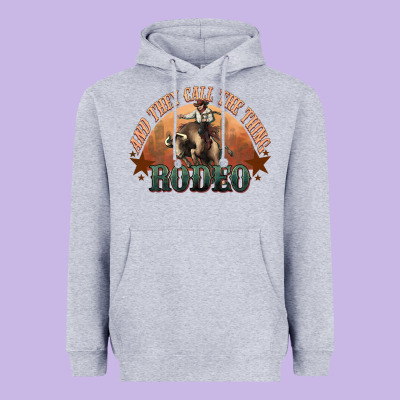 And They Call The Thing Rodeo Bull Bullfighter Heavyweight Hoodie Designed By Howdyjamesfarm