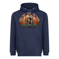 Navy And they call the thing rodeo bull bullfighter Heavyweight Hoodie - HowdyJamesFarm