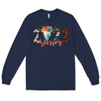 Navy 2022 senior bull skull Long Sleeve Tee - JahusDesignShop