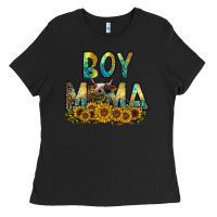 Black boy mama Ladies Tee - CowhideDigitalArt