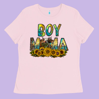 Boy Mama Ladies Tee Designed By Cowhidedigitalart