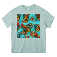 Arona rooster and sunflowers seamless pattern Heavy Core Tee - HRA Design Shop