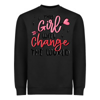Black this girl will change the world Heavyweight Sweatshirt - MaliasSmallBusiness
