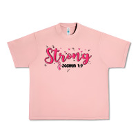 Salmon strong joshua 1 9 Urban Heavy Tee - MaliasSmallBusiness