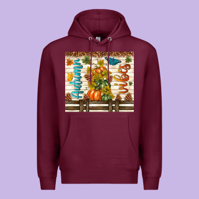 Autumn Vibes Premium Hoodie Designed By Tumblerdesignbyshophia