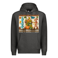 Charcoal Heather autumn vibes Premium Hoodie - TumblerDesignByShophia