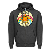 Charcoal Heather Radiate Positivity Zipper Hoodie - Bettercallsaul
