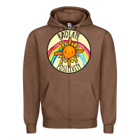 Chestnut Radiate Positivity Zipper Hoodie - Bettercallsaul