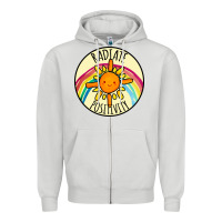 Dove Grey Radiate Positivity Zipper Hoodie - Bettercallsaul