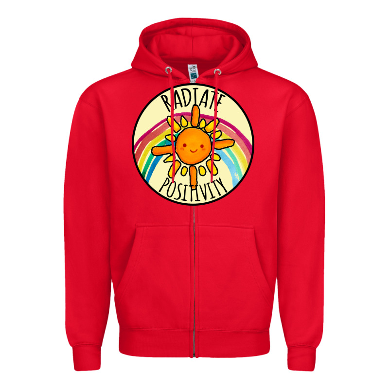 Radiate Positivity Zipper Hoodie by Bettercallsaul | Teevron