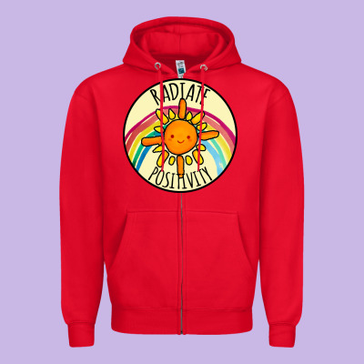 Radiate Positivity Zipper Hoodie Designed By Bettercallsaul