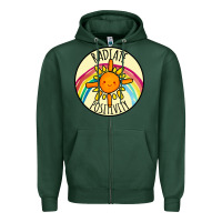 Sports Green Radiate Positivity Zipper Hoodie - Bettercallsaul