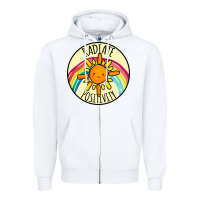 White Radiate Positivity Zipper Hoodie - Bettercallsaul
