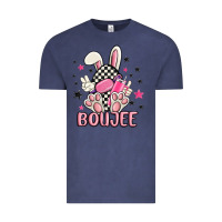 Vintage Denim boujee checkered easter bunny egg trending Vintage Tee - MaliasSmallBusiness