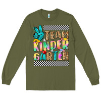 Army Green team kindergarten Long Sleeve Tee - NancyCooperArtShop