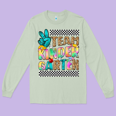 Team Kindergarten Long Sleeve Tee Designed By Nancycooperartshop