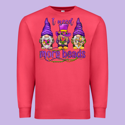 I Need More Beads With Gnomies Premium Sweatshirt Designed By Howdyjamesfarm