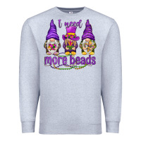 Heather Grey I need more beads with gnomies Premium Sweatshirt - HowdyJamesFarm