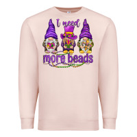 Pale Pink I need more beads with gnomies Premium Sweatshirt - HowdyJamesFarm