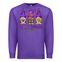 Purple I need more beads with gnomies Premium Sweatshirt - HowdyJamesFarm