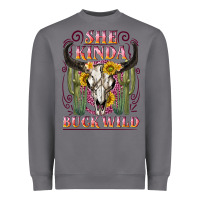 Storm she kinda buck wild with bull skull Heavyweight Sweatshirt - NancyCooperArtShop