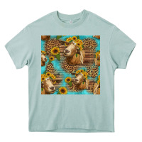 Arona goat sunflowers seamless pattern Heavy Core Tee - HRA Design Shop