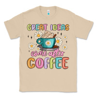 Mushroom great ideas come after coffee Classic Tee - MaliasSmallBusiness