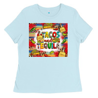 Baby Blue tacos and tequila Ladies Tee - RanaPortraitStore