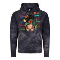 Cloud Black Teacher messy bun caucasian Vintage Hoodie - NancyCooperArtShop