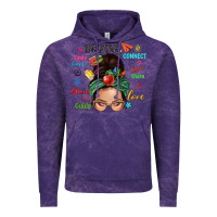 Cloud Purple Teacher messy bun caucasian Vintage Hoodie - NancyCooperArtShop