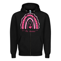 Black Valentines Day Rainbow Zipper Hoodie - Bettercallsaul