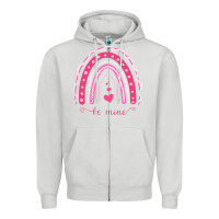 Dove Grey Valentines Day Rainbow Zipper Hoodie - Bettercallsaul