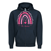 Navy Valentines Day Rainbow Zipper Hoodie - Bettercallsaul